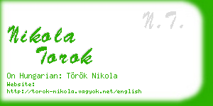 nikola torok business card